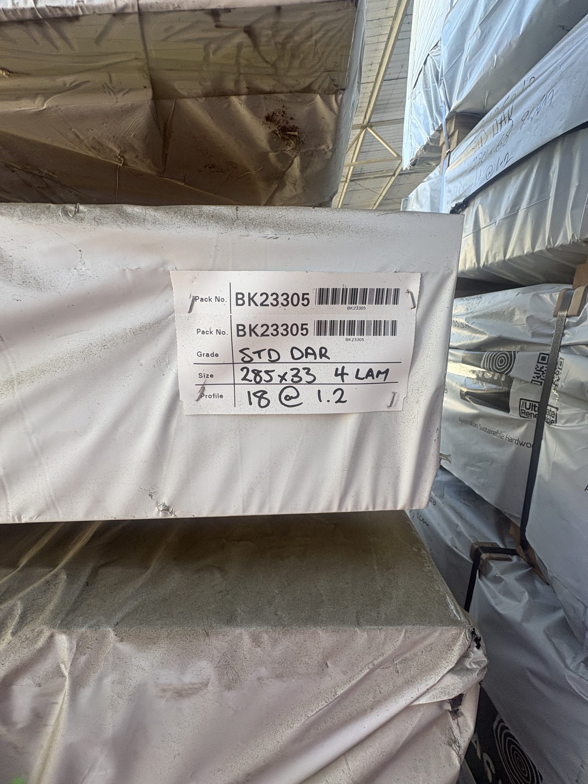 Aus Oak STD 285x33 @1.2 4Lam — Tasmanian oak